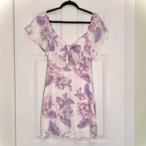 Short Sleeve Floral Mini Dress